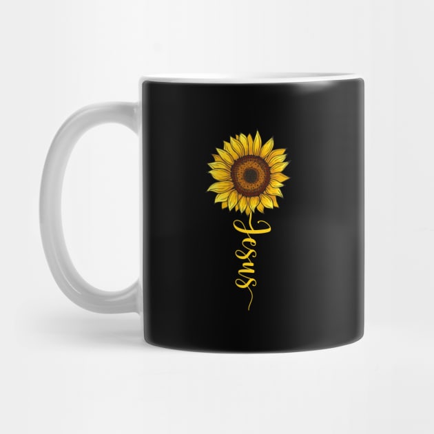 Jesus Christian Sunflower - Flower Gardening Gift Pastors Wife by ScottsRed